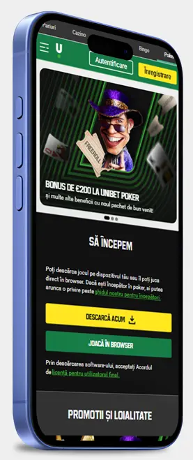 Aplicația Unibet Poker