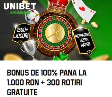 Bonus de bun venit Unibet pentru noi jucători la cazinou