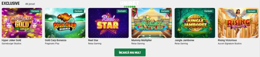 Sloturi și jocuri populare disponibile la Unibet Casino România