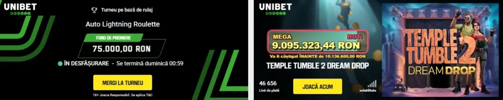 Jocurile populare de cazinou disponibile pe Unibet