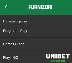 Furnizori de software de top care alimentează jocurile de cazinou la Unibet