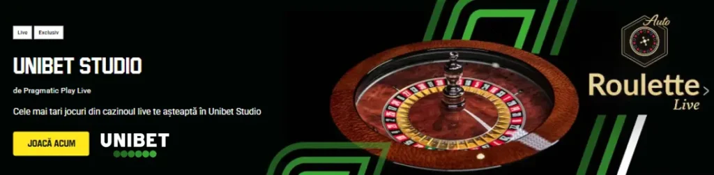 Jocuri cu dealeri live Unibet