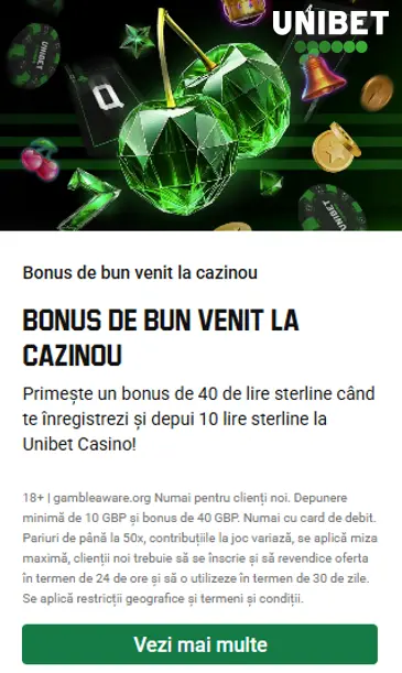 Promoții și bonusuri exclusive disponibile la Unibet